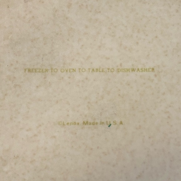 Vintage Lenox Ceramic Fire flower Bowl in Orange and Green - Picture 4 of 4